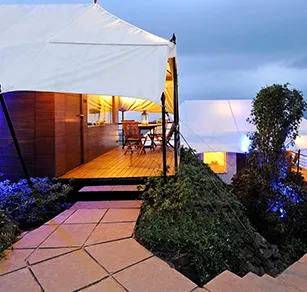 Camp Della glamping tents, 2010